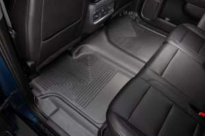 Chevrolet Silverado 1500 Floor Mats - Front & 2nd Seat - Husky Liners - WeatherBeater Series - Black - `19-`23